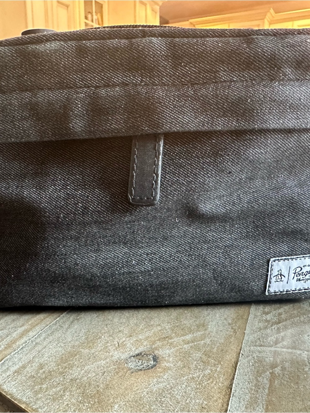 Original Penguin Grey Canvas Toiletry Bag